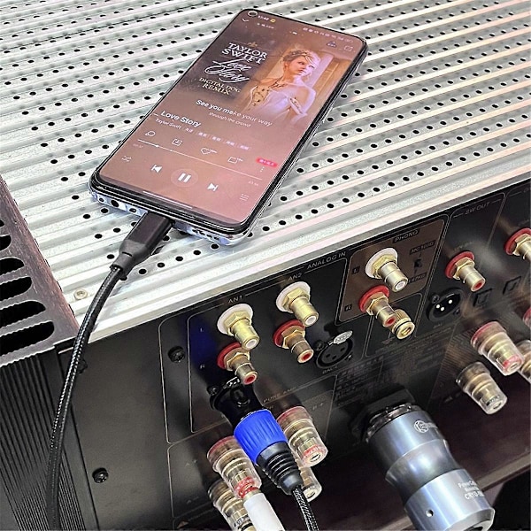 Type C til XLR Han Aux Lydkabel Type C til XLR Han Output Stereo Kabel USB Type-C Han til XLR Han Kabel Plug and Play