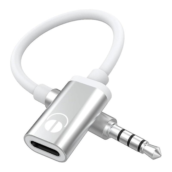 3,5 mm han til type C hun lydkabel, analog lydjack adapter til hovedtelefoner til MP3-afspiller, bærbar computer, tablets