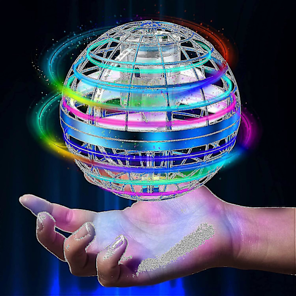 Flyvende Bold Legetøj, Hover Orb, Globe Formet Magisk Controller Mini Drone, RGB Lys Spinner 360 Graders Rotation Spindende UFO Sikker For Børn Voksne (Blå) -gt