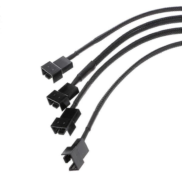 Y-splitter 4x 3-Pin/4-Pin PWM-vifterkabel til 4-Pin Molex til CPU 3P 4P Strømkabel