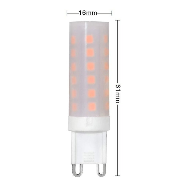 G9 Flammelampe LED Pære 0,5w PC Keramisk Farge 10lm 36*2835 Smd Ac 220-240v 1300-1700k 360 Grader [Energiklasse A] 4-pakning