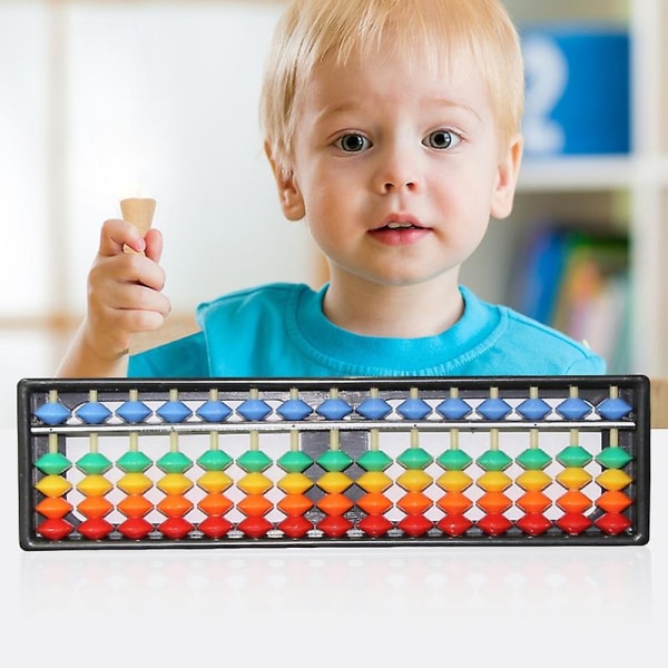 Abacus 15-rads fem pärlor Nybörjarvänlig förälder-barn Interaktiv Robust utbildning Färgglad Abacus-leksak för barn