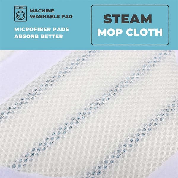 3 stk. Dampmopp Erstatningsputer Trekant Vaskbar Klut Rengjøring Gulv Mikrofiber Moppehode Pad Damp