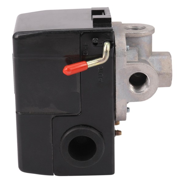 Trykluftafbryder Kontrol Luftkompressor 140-175 Psi 4 Port Heavy Duty 26 Amp Sort LANG