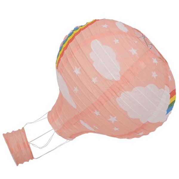 12 tommer varmluftsballon papir lanterne lampeskærm Loft lys bryllup, lyserød regnbue LANG