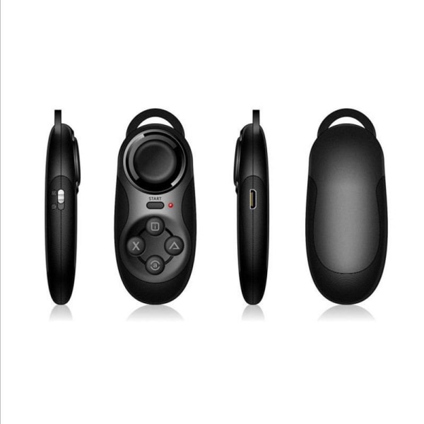 Mini Bärbar Multifunktionell Trådlös Bluetooth 3.0 Gamepad Selfie Fjärrkontroll Telefon Slutare för Gear VR Glasögon Tablet PC TV iOS Android Systems