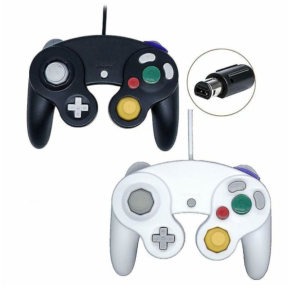 Ny Wired Controller Gamepad for Nintendo Gamecube Console Wii U Console sølv