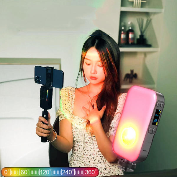 Rgb Led Fylllys Mini Bærbar Multifunksjonelt Kamera Fylllys