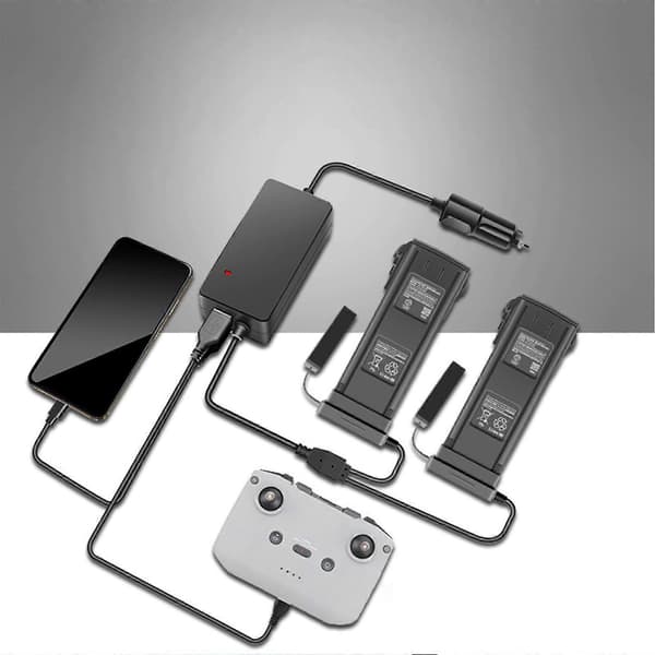Billadapter for DJI Mavic 3 Dronebatteri - Rask lading, reise og transport