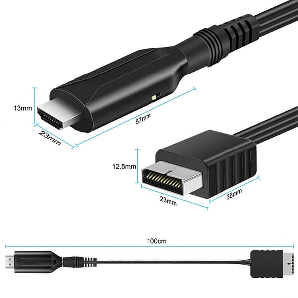 Mini Størrelse til PS1 / til PS2 til HDMI-kompatibel Konverter Adapter Fuldt Digital Fo