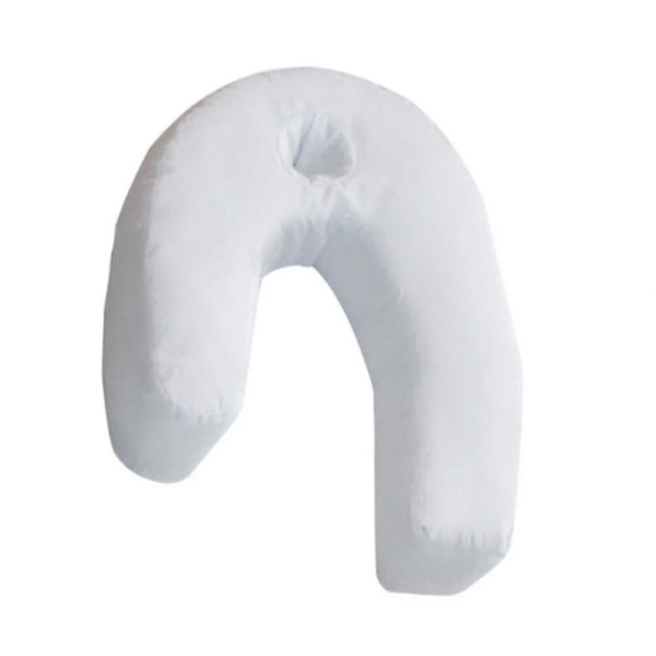 U-formet side-sleeper-pro luft nakke- og ryggpute hvit terapeutisk fast pute