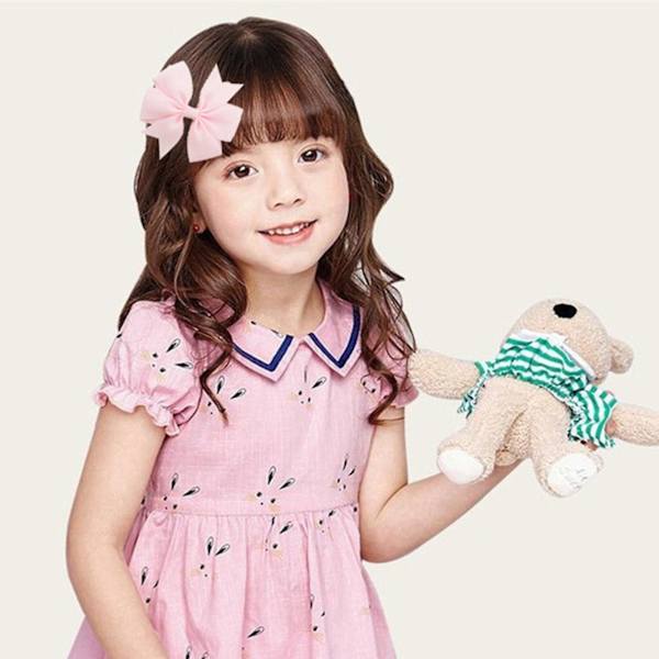 40 st flickar rosett hårklämma band färgglad bärbar söt hår accessoar för baby småbarn