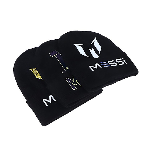 Messis Fodbold Beanie Bonnet Strikket Hat Mænd Kvinder Mode Unisex Vinter Varmt Hætte