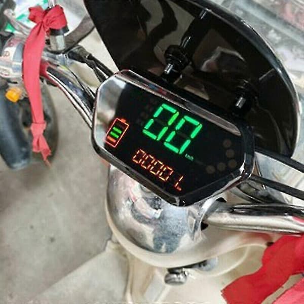 Elektrisk Motorcykel LCD Display Speedometer 48V/60V Kompatibel 12