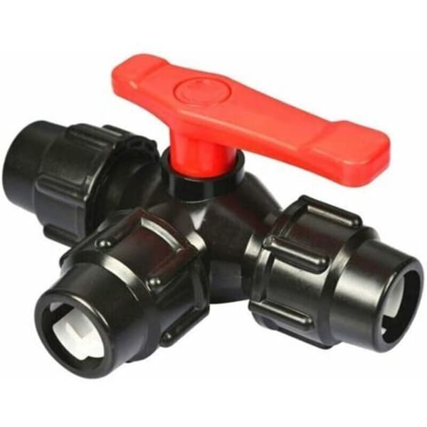 Trevejs EP Quick Connect Rørventil, 32 mm indvendig diameter, T-type plastventiler (tilfældig farve, størrelse: 32 mm)