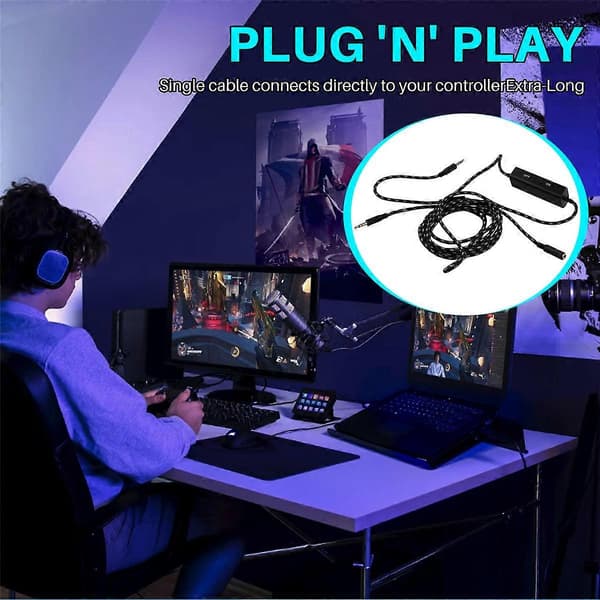 Støjreducerende linje Chat Link Pro-kabel til Elgato HD60 X