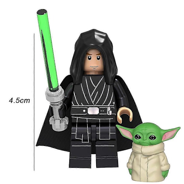 8-pack Star Wars Byggklossarfigurer Luke Skywalker Mace Windu Montering Minifigurer Leksaker Barnpresent Heminredning