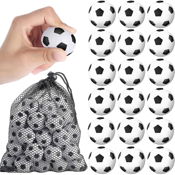 40 stycken Mini Fotbollar Sport Stressbollar Fotboll Stressboll Avslappnings Gadgets Fidget Stressbollar Bulk Fotbollstema Festartiklar LÅNG