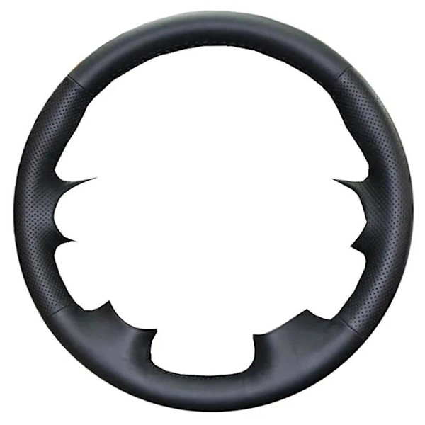 DIY Anpassade Handsydda Svarta Konstläder Rattöverdrag för Peugeot 206 1998-2005 206 SW 2003-2005 206