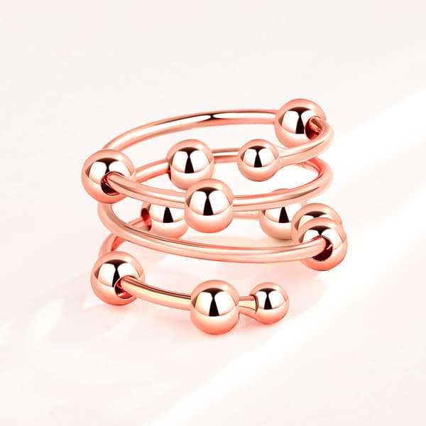 Antistressring justerbar koppar 3-pack