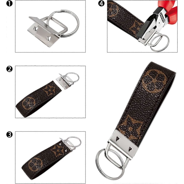 40 stk. Nøglering Hardware, Snors Emner Klemme Lås Vedhæng, Armbånd Hardware med Nøglering