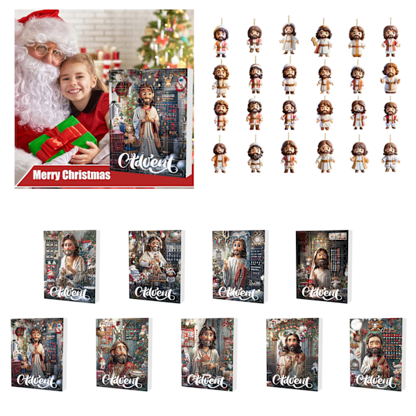 Julnedräkning blindbox påskhänge Jesushänge blindbox stil 1
