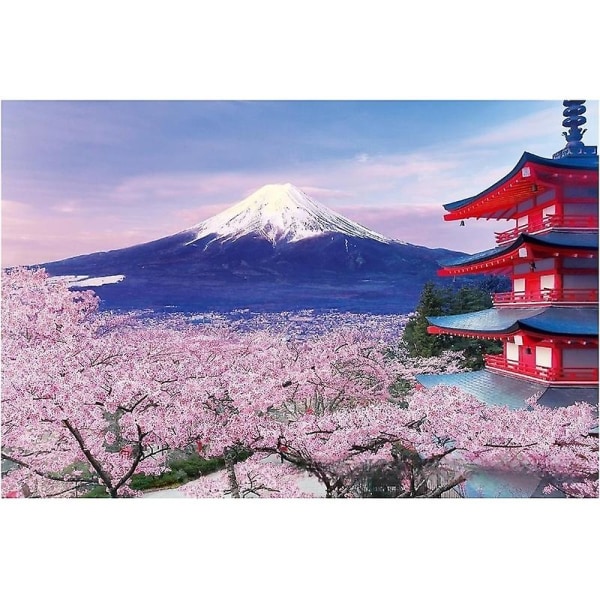 Pussel 1000 bitar för vuxna Mount Fuji Berömda japanska vackra landskapsutmaningsspel för familjepresent