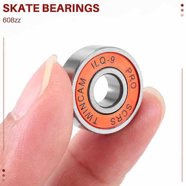 16 stk./parti Skating Twincam Ilq-9 608zz Miniature Kugleleje Til Skateboard Sko Tilbehør -9