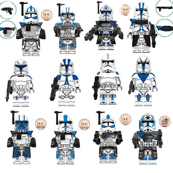12 stk./sæt 501st Legion ARC Troopers Minifigurer Byggeklodser Legetøj