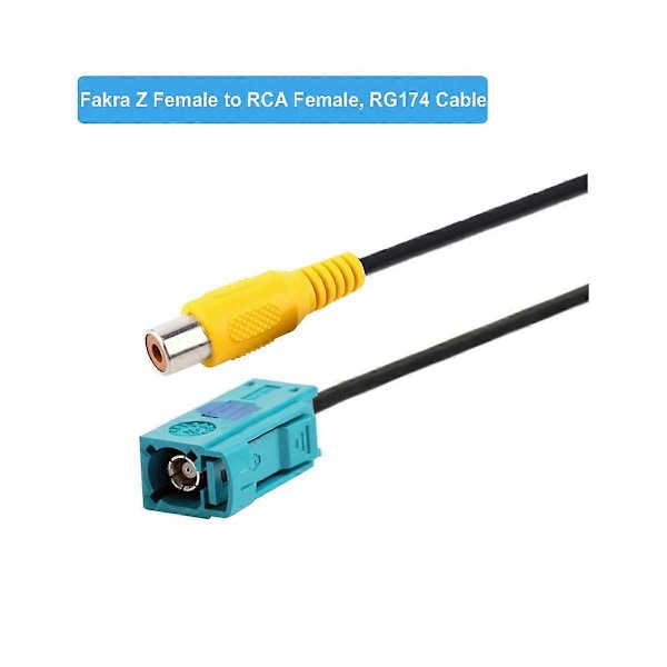 Fakra Z Hona till RCA Hona Videokabel Adapter Bil Backkamera Adapterkablar för (A)