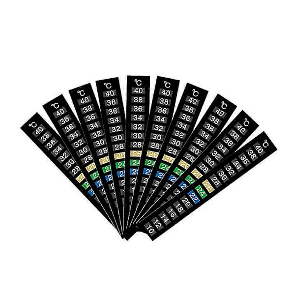 15 stk. speciel indendørs temperatur termometer strip flydende krystal misfarvning temperaturmålingsstrip