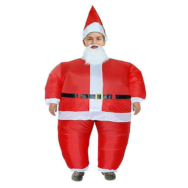 Uppblåsbar Santa Claus-dräkt för vuxna - Rolig, uppblåsbar dräkt för cosplay på julparty