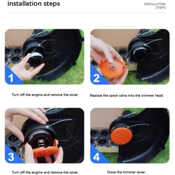 BLACK+DECKER erstatningsspole for gressklippere, 1,65 mm diameter spole, 9,144 m spolemengde, 6+1+1 sett