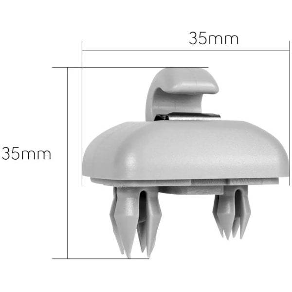 2 stk. innvendig solskjerm krokbrakett for Audi A1 A3 A4 A5 Q3 Q5 (8E0 857 562) A7 B6 B7 B8 S4 S5 solskjermholder bilinteriørdeler grå