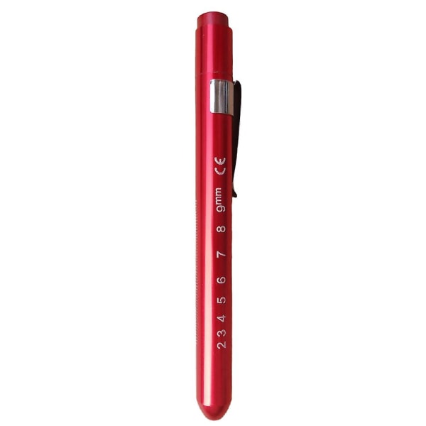 Kannettava kynälamppu kynäpidikkeellä Uudelleenkäytettävä kestävä kynälamppu lääkäreille Red Yellow Light