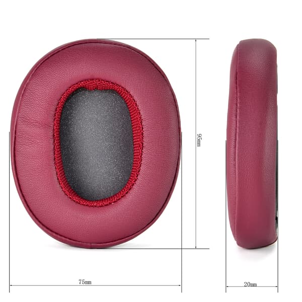 Erstatningsørepuder til Skullcandy Crusher Wireless/Crusher ANC/Hesh3, 2-pak Mørkerød