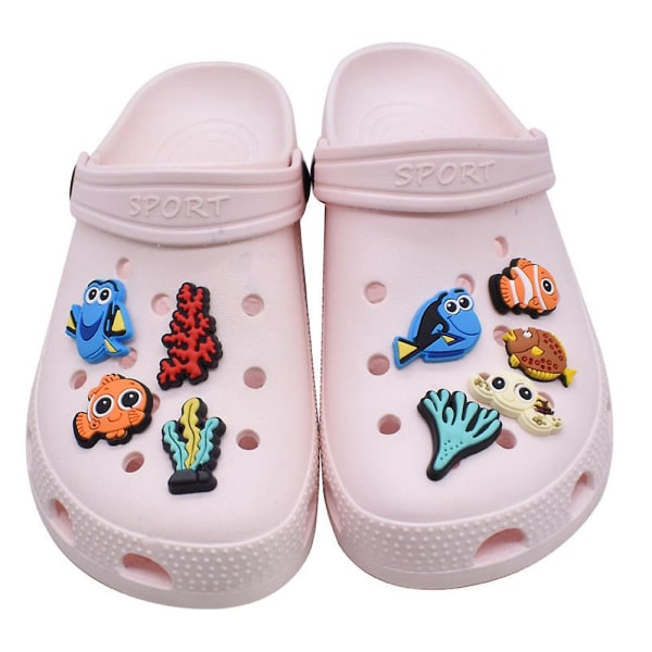 100 kpl Cartoon Finding Nemo -kenkäkoristeet koristeluun DIY Croc Clog -sandaaleihin