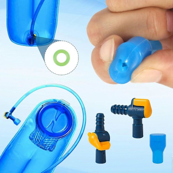 6 stk. Udskiftningsbidventil til Camelbak, hydreringspakke mundstykke med 2 slanger 12