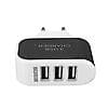 1-pakke Triple (3x) USB-port iPhone / Android vegglader Svart