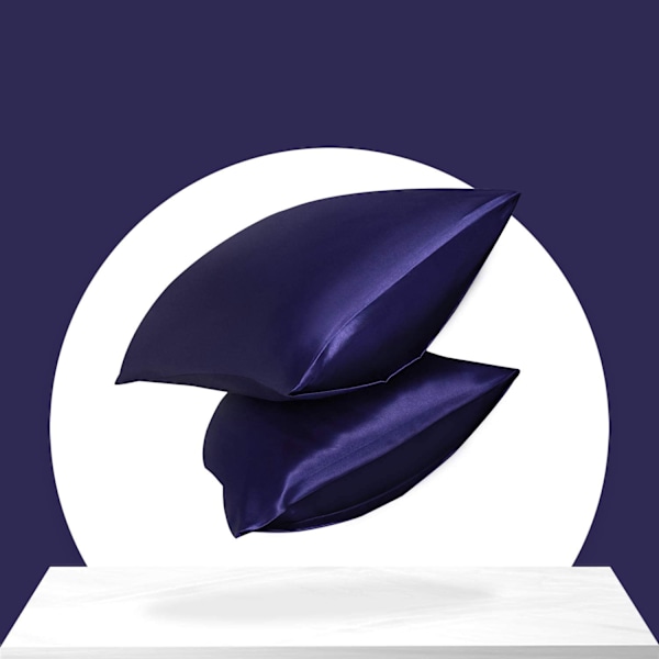 kpl tyynyliina simuloitu silkki yksivärinen tyynyliina kirjekuori tyynyliina 50 * 66cm Violetti