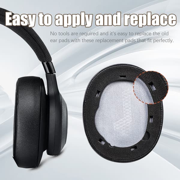 Øreputer til JBL E65 BTNC/Duet NC/LIVE650 660 BTNC 1 par Svart