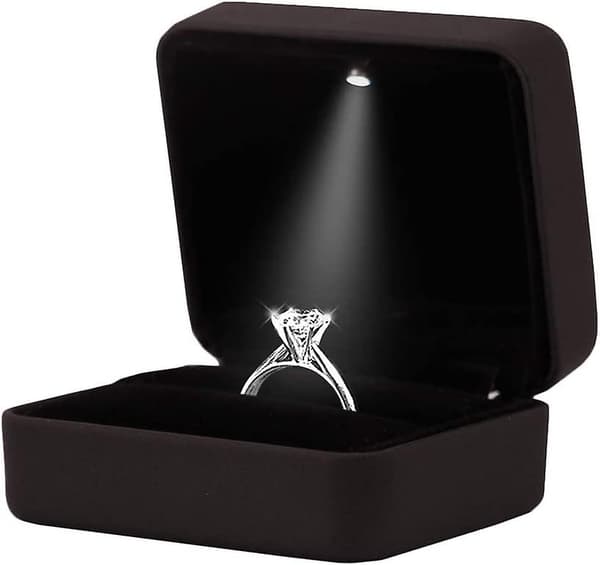 Forlovelsesring Lysringboks Smykke Gaveboks