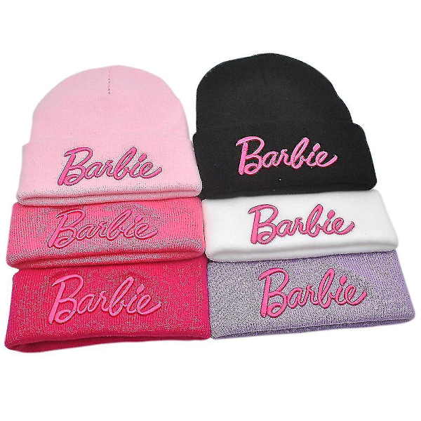 Unisex Barbie Strikket Hue Beanie Vinter Udendørs Ski Mærke Hat Barbie Fans Gave