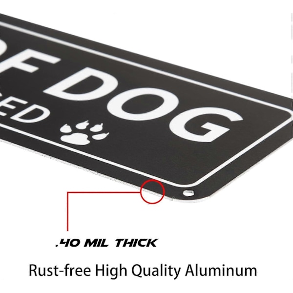 Varning för Hund Skylt - Reflex, Väderbeständig Varning (2-pack) 12