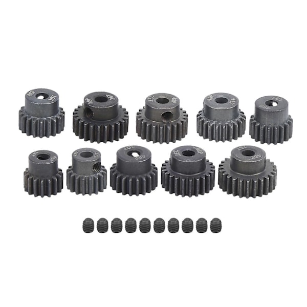 10 kpl/setti 16T?25T 7075 48P teräksinen RC-automootorin hammaspyörä, yhteensopiva 1/8 1/10 harjattoman moottorin kanssa 12