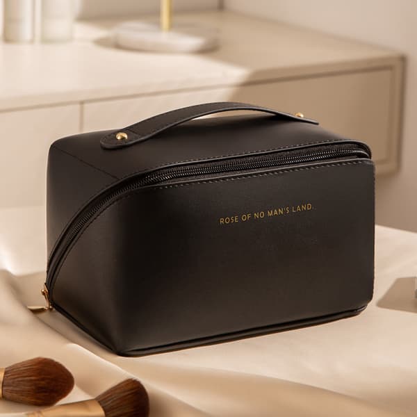 Stor og stilfuld toilettaske - Makeuptaske Sort