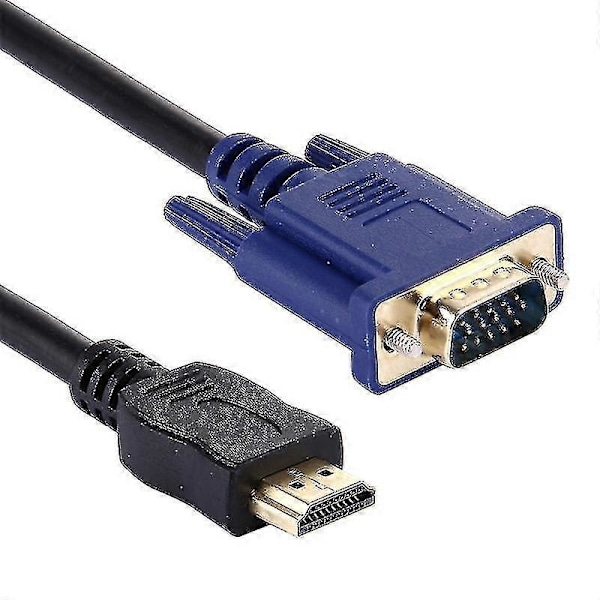 1.8m HDMI Hann til VGA Hann 15pin Videokabel (svart) xi