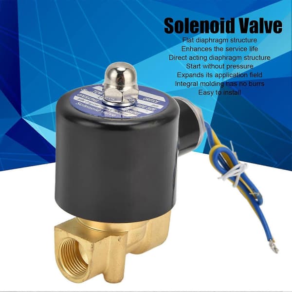Normalt stängd magnetventil 2W-040-10 3-vägs magnetventil