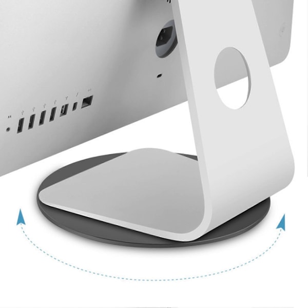 Roterende computerskærmfod 360 grader dybgrå mat aluminiumslegering stand