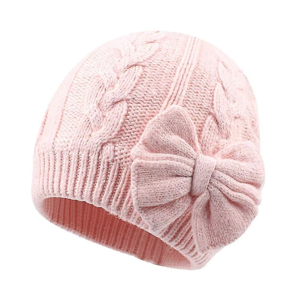 Winter Warm Knitted Baby Hat For Girls Cotton Lined Infant Toddler Girls Hat Autumn Cute Bow Classic Girls Beanie 0-6y